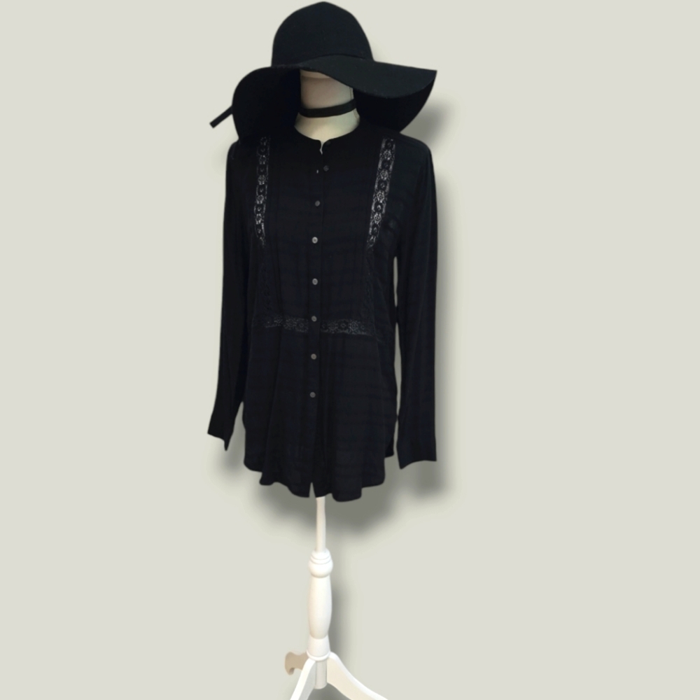 Loft, Black Blouse, Small